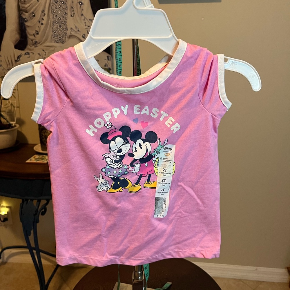 NWT Disney Jumping Beans Mickey & Minnie Mouse Easter T-shirt 2T